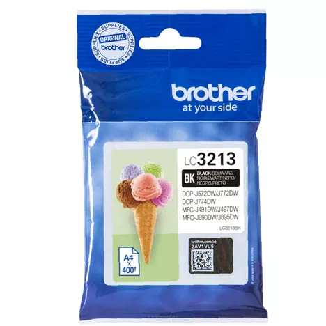 BROTHER tusz LC3213BK oryginalny czarny 400 stron