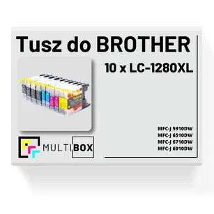 10-PAK Multibox Tusz do BROTHER LC1280XL