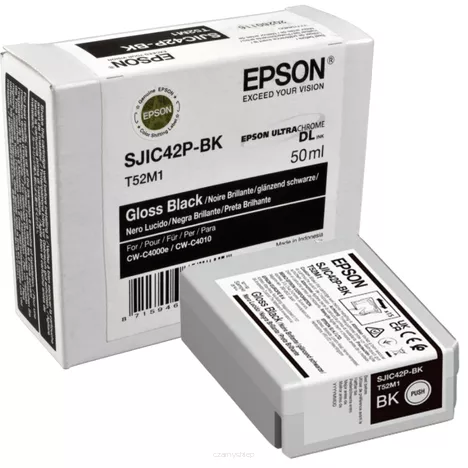 EPSON tusz SJIC42PBK SJIC42P-BK C13T52M140 oryginalny BLACK 50ml