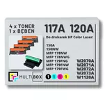 4x Toner + 1x Bęben do HP 117A 120A W1120A Color Laser 150 178 179 1.0K/0.7K/16.0K CMYK 5-pak Multibox zamiennik - 2