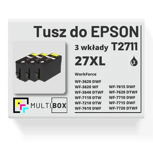 Tusz do EPSON 27XL T2711 C13T27114010 3-pak black zamiennik Multibox
