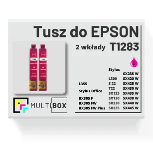 2-PAK Multibox Tusz do EPSON T1283 C13T12834010 magenta zamiennik