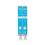 2-PAK Multibox Tusz do CANON CLI521C cyan zamiennik - 2