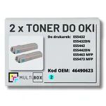 2-PAK Multibox Toner do OKI ES5432 ES5463 46490623 cyan zamiennik - 2