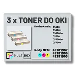 3-PAK Multibox Toner do OKI C5600 C5700 cyan/magenta/yellow zamiennik - 2