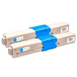 2-PAK Multibox Toner do OKI ES3451 ES5430 ES5461 44469742 cyan zamiennik - 3