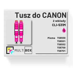 2-PAK Multibox Tusz do CANON CLI531M magenta zamiennik