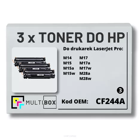 Toner do HP CF244A 44A M14 M15 M17 3-pak Zamiennik Multibox