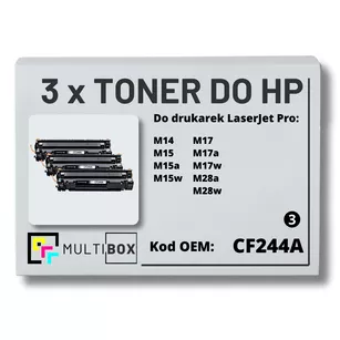 Toner do HP CF244A 44A M14 M15 M17 3-pak Zamiennik Multibox