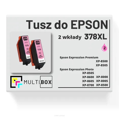 2-PAK Multibox Tusz do EPSON 378XL T3796 C13T37964010 light magenta zamiennik