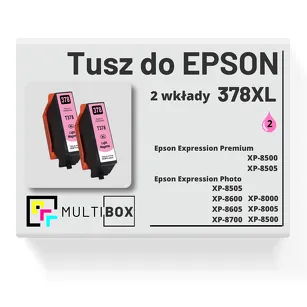 Tusz do EPSON 378XL T3796 C13T37964010 2-pak light magenta zamiennik Multibox