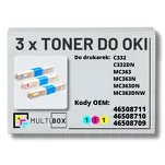 3-PAK Multibox Toner do OKI C332 MC363 XL cyan/magenta/yellow zamiennik - 2