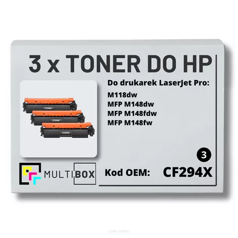 Toner do HP CF294X 94X M118 M148 3-pak Zamiennik Multibox