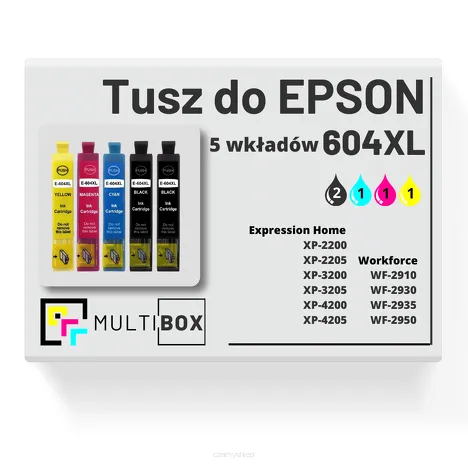 5-PAK Multibox Tusz do EPSON 604XL T10H1 T10H2 T10H3 T10H4 cyan / magenta / yellow / black zamiennik