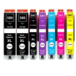 7-PAK Multibox Tusz do CANON PGI580XL CLI581XL black pigment / black / cyan / magenta / yellow / photo Blue zamiennik - 2