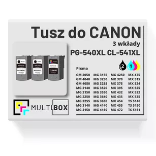 Tusz do CANON PG540XL CL541XL 3-pak black / color zamiennik Multibox