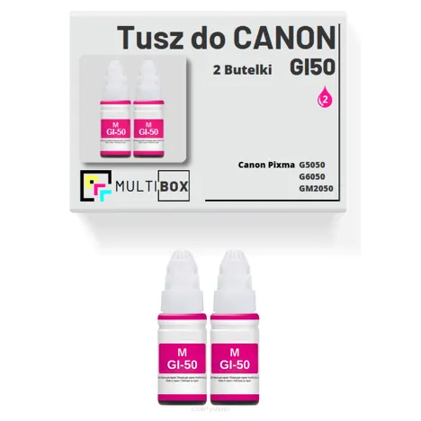 2-PAK Multibox Tusz do CANON GI50M magenta zamiennik