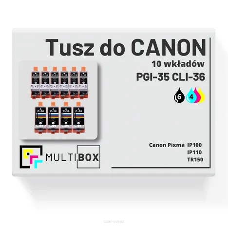 10-PAK Multibox Tusz do CANON PGI35 CLI36 black / color zamiennik