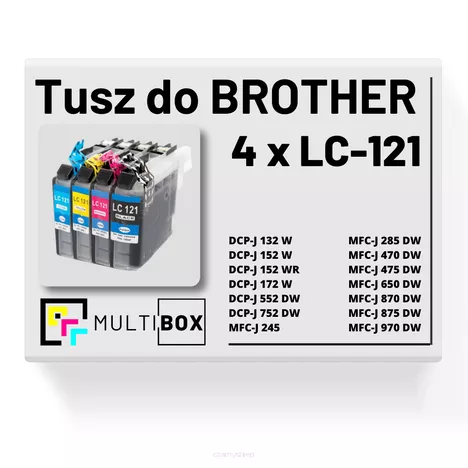 4-pak Tusz do BROTHER LC121 Multibox