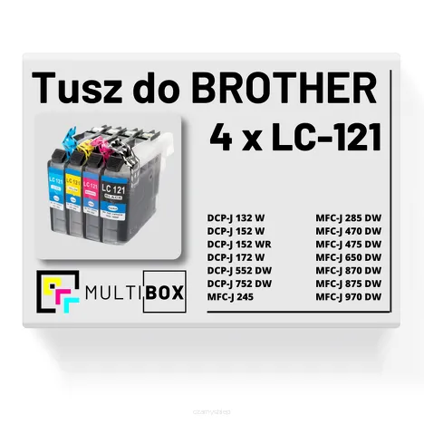 4-PAK Multibox Tusz do BROTHER LC121
