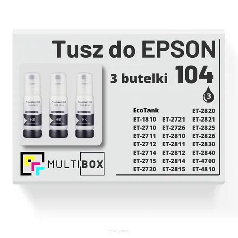 3-PAK Multibox Tusz do EPSON 104 T00P1 C13T00P140 black zamiennik