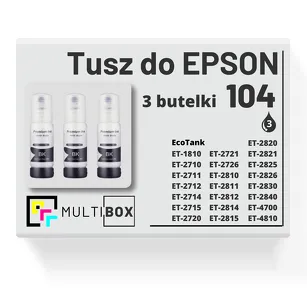 Tusz do EPSON 104 T00P1 C13T00P140 3-pak black zamiennik Multibox