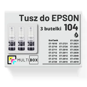 3-PAK Multibox Tusz do EPSON 104 T00P1 C13T00P140 black zamiennik