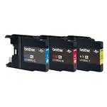 BROTHER tusz LC1280XLRBWBP oryginalny 3-pak CMY 3x1200 stron - 2