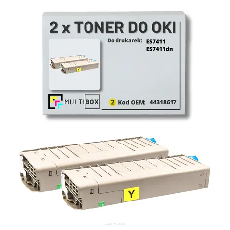 2-PAK Multibox Toner do OKI ES7411 44318617 yellow zamiennik