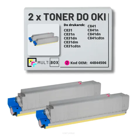2-PAK Multibox Toner do OKI C831 C841 44844506 magenta zamiennik