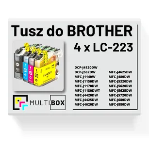 4-PAK Multibox Tusz do BROTHER LC223