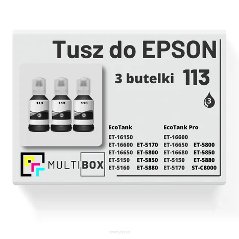 3-PAK Multibox Tusz do EPSON 113 T06B1 C13T06B140 black zamiennik