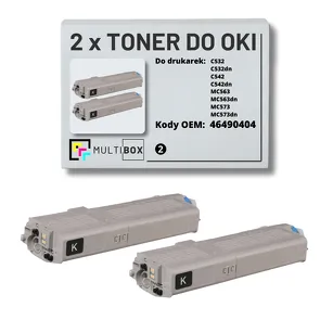 2-PAK Multibox Toner do OKI C532 MC563 46490404 black zamiennik