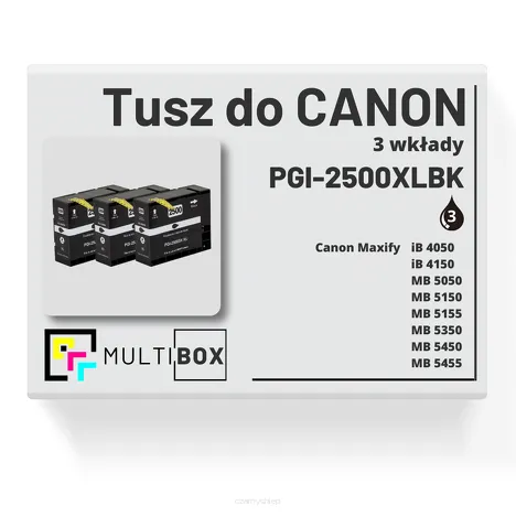3-PAK Multibox Tusz do CANON PGI2500XLBK black zamiennik