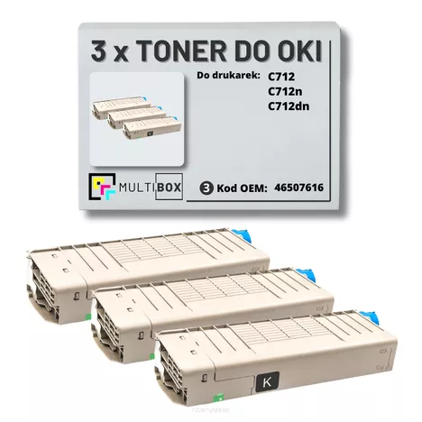 Toner do OKI C712 46507616 3-pak black zamiennik Multibox