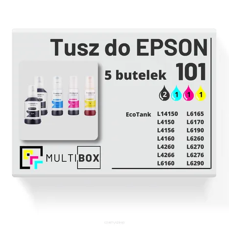 5-PAK Multibox Tusz do EPSON 101 T03V6 T03V1 T03V2 T03V3 T03V4 cyan / magenta / yellow / black zamiennik