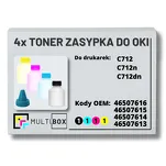 4-PAK Multibox Tonery zasypki do OKI C712 11,0K/3x11,5K - 2