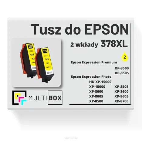2-PAK Multibox Tusz do EPSON 378XL T3794 C13T37944010 yellow zamiennik