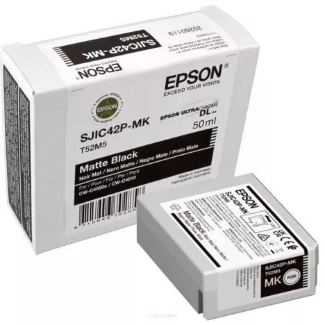 EPSON tusz SJIC42PMK SJIC42P-MK C13T52M540 oryginalny MATTE BLACK 50ml