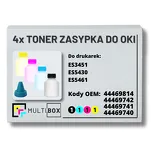 4-PAK Multibox Tonery zasypki do OKI ES5430 ES3451 ES5461 4x5,0K - 2