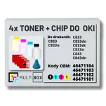 4-PAK Multibox Tonery + chipy do OKI C823 C833 C843 4x7,0K - 2