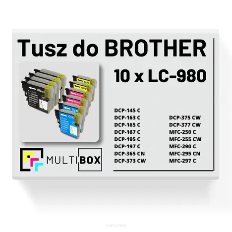 10-PAK Multibox Tusz do BROTHER LC980