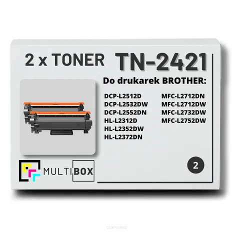 2-PAK Multibox Toner do BROTHER TN2421 zamiennik