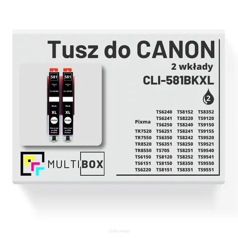 2-PAK Multibox Tusz do CANON CLI581BKXL black zamiennik