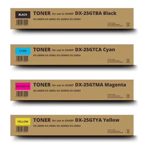 4-PAK Zamiennik Toner do Sharp DX25GTBA DX25GTCA DX25GTMA DX25GTYA CMYK