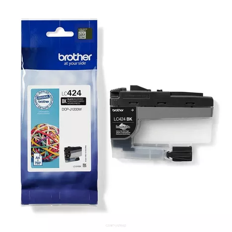 BROTHER tusz LC424BK oryginalny czarny 750 stron