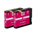 2-PAK Multibox Tusz do CANON PGI2500XLM magenta zamiennik - 2