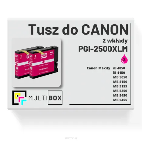 2-PAK Multibox Tusz do CANON PGI2500XLM magenta zamiennik