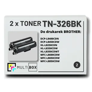 2-PAK Multibox Toner do BROTHER TN326BK Black zamiennik