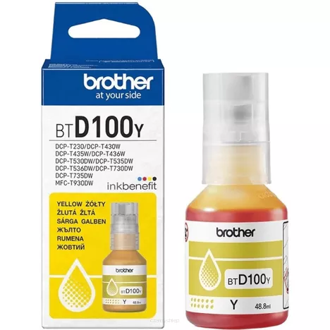 BROTHER tusz BTD100Y oryginalny yellow 48.8ml 5000 stron
